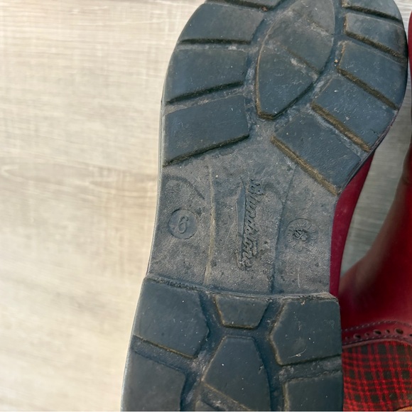 Blundstone 1442 Burgundy Rub with Tartan Elastic Boot Women’s 9 - Picture 5 of 8
